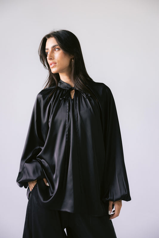 Satin Affair Set - Black