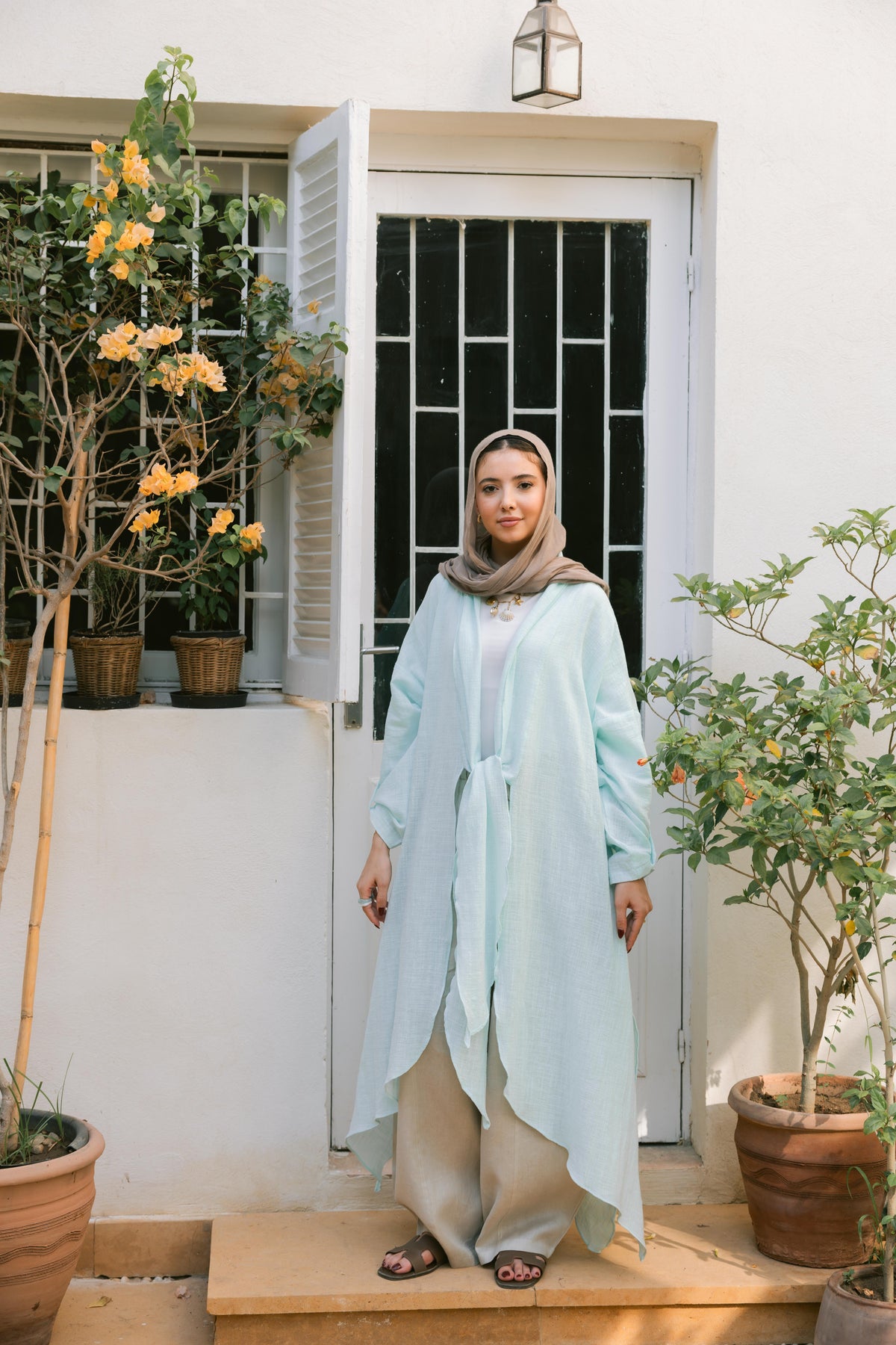 Sunset Flow Cardigan - Sky Blue