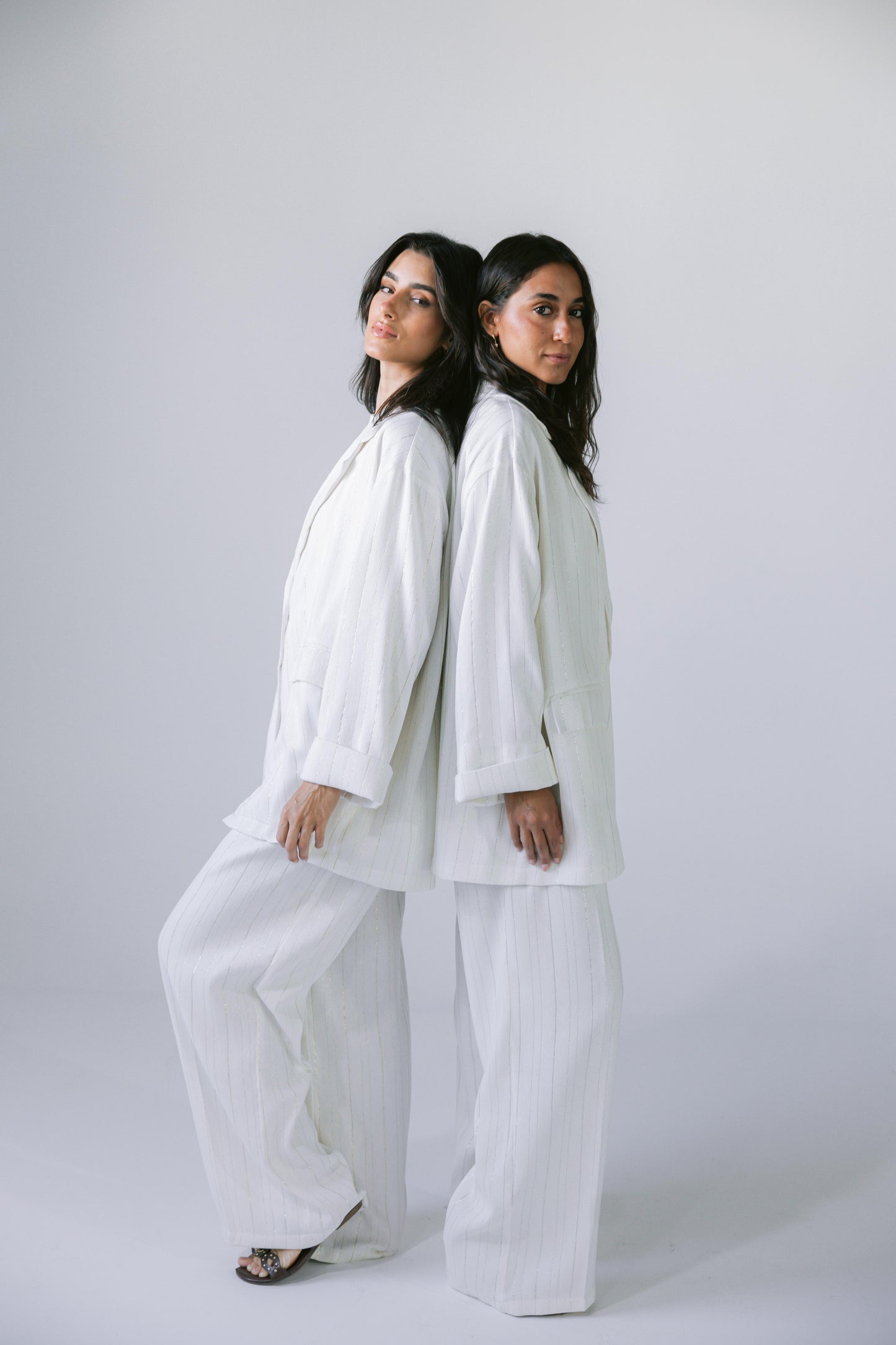 All That Glitter Linen Set - Silver