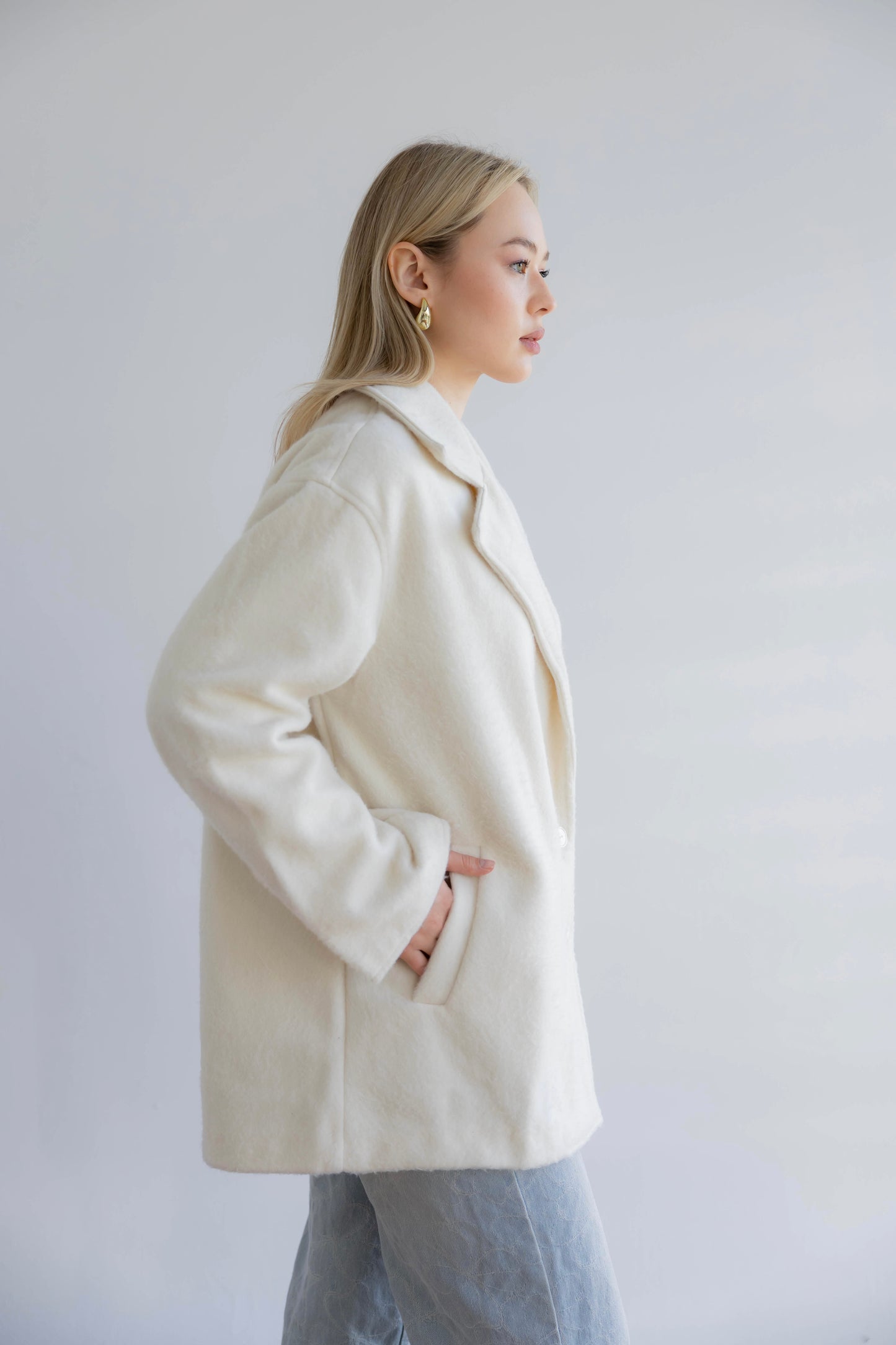 Fur Muse Jacket In Off-White