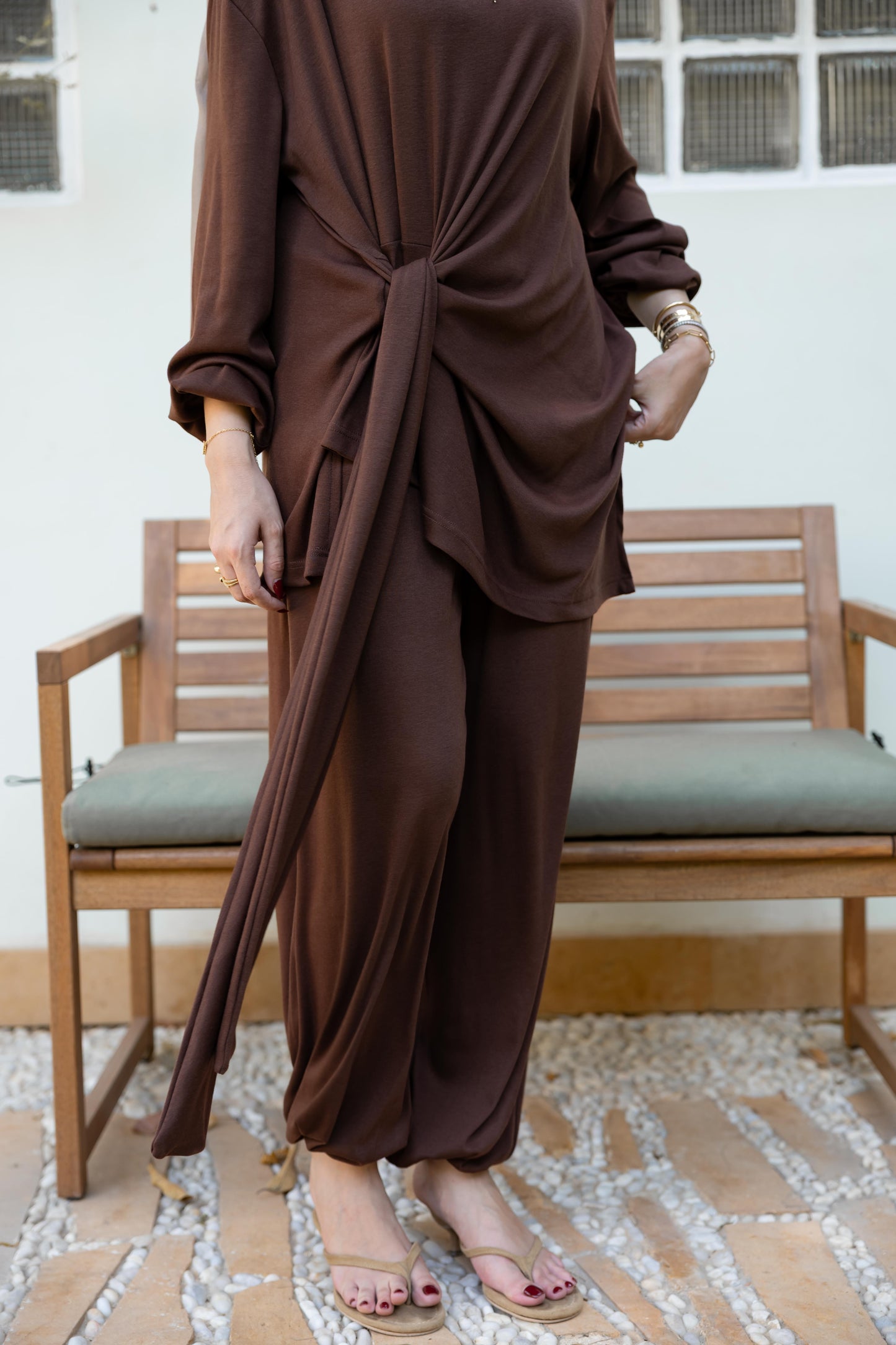 The Side Knot Set - Brown
