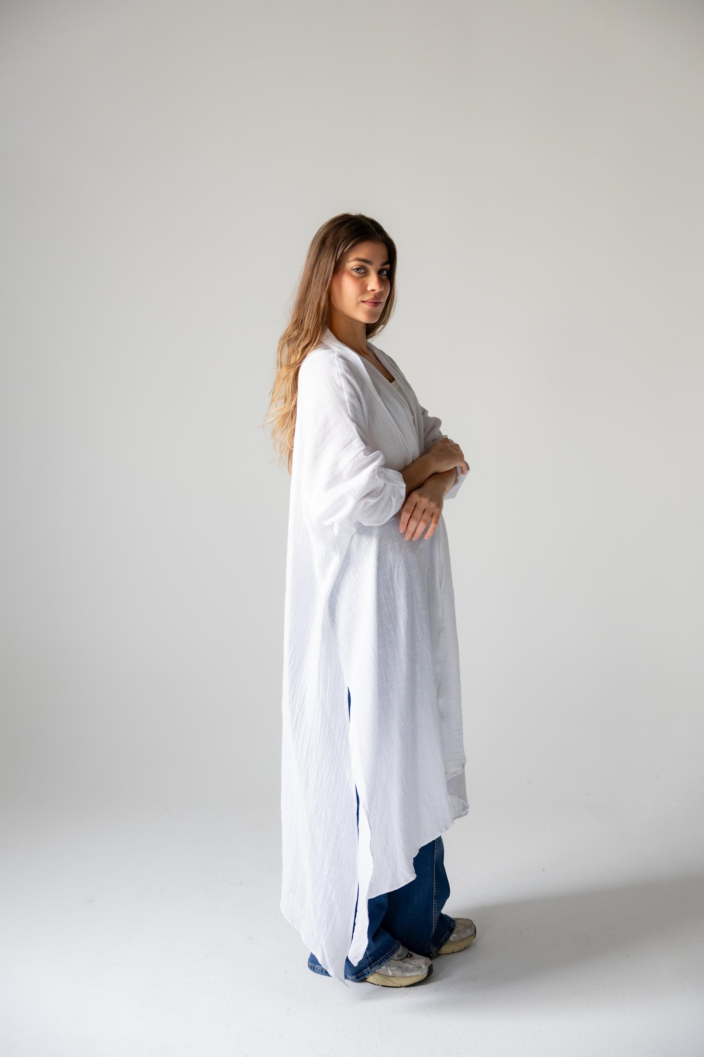 Sunset Flow Cardigan - White