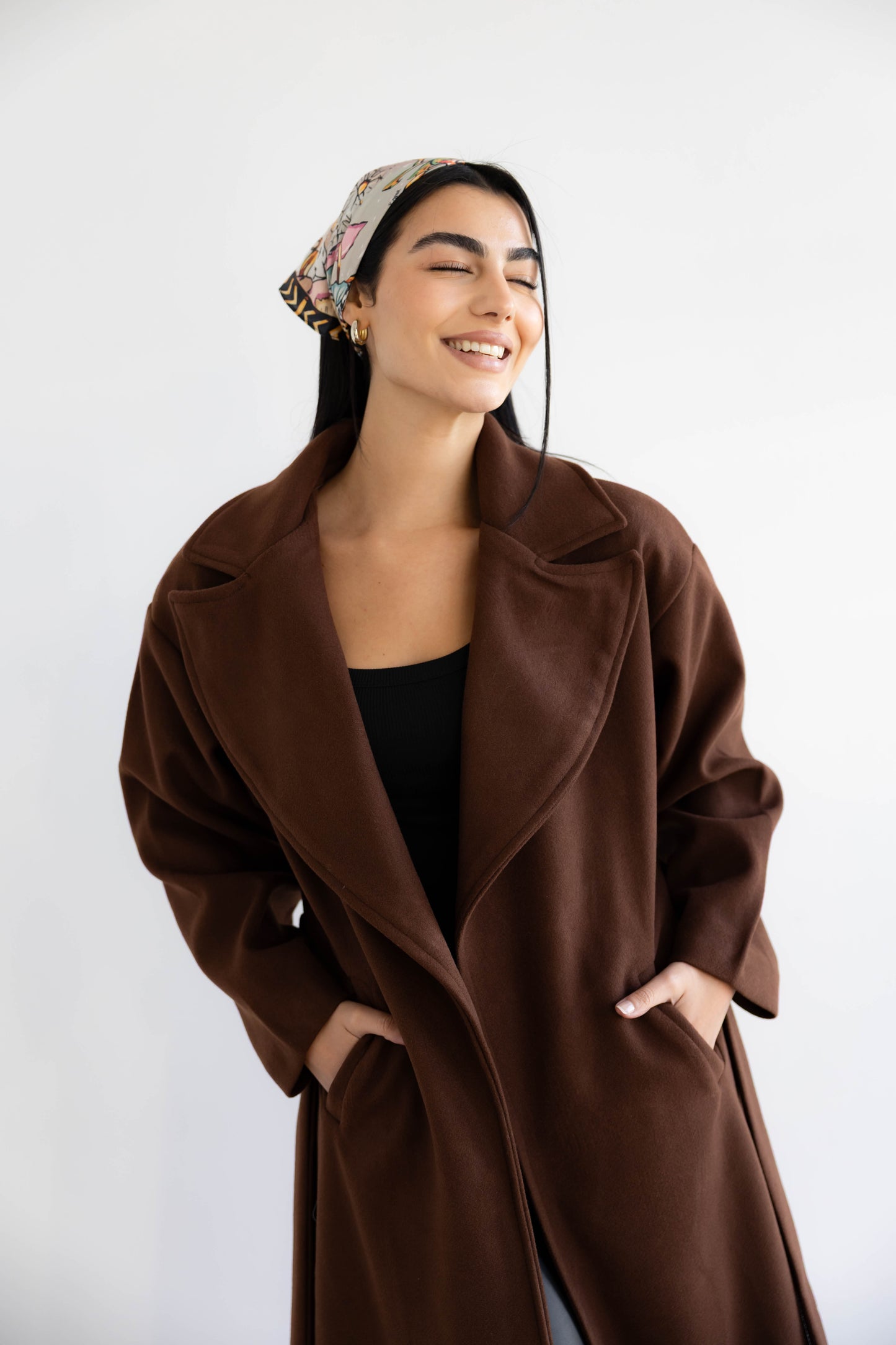 Snow Grace Coat In Toffee