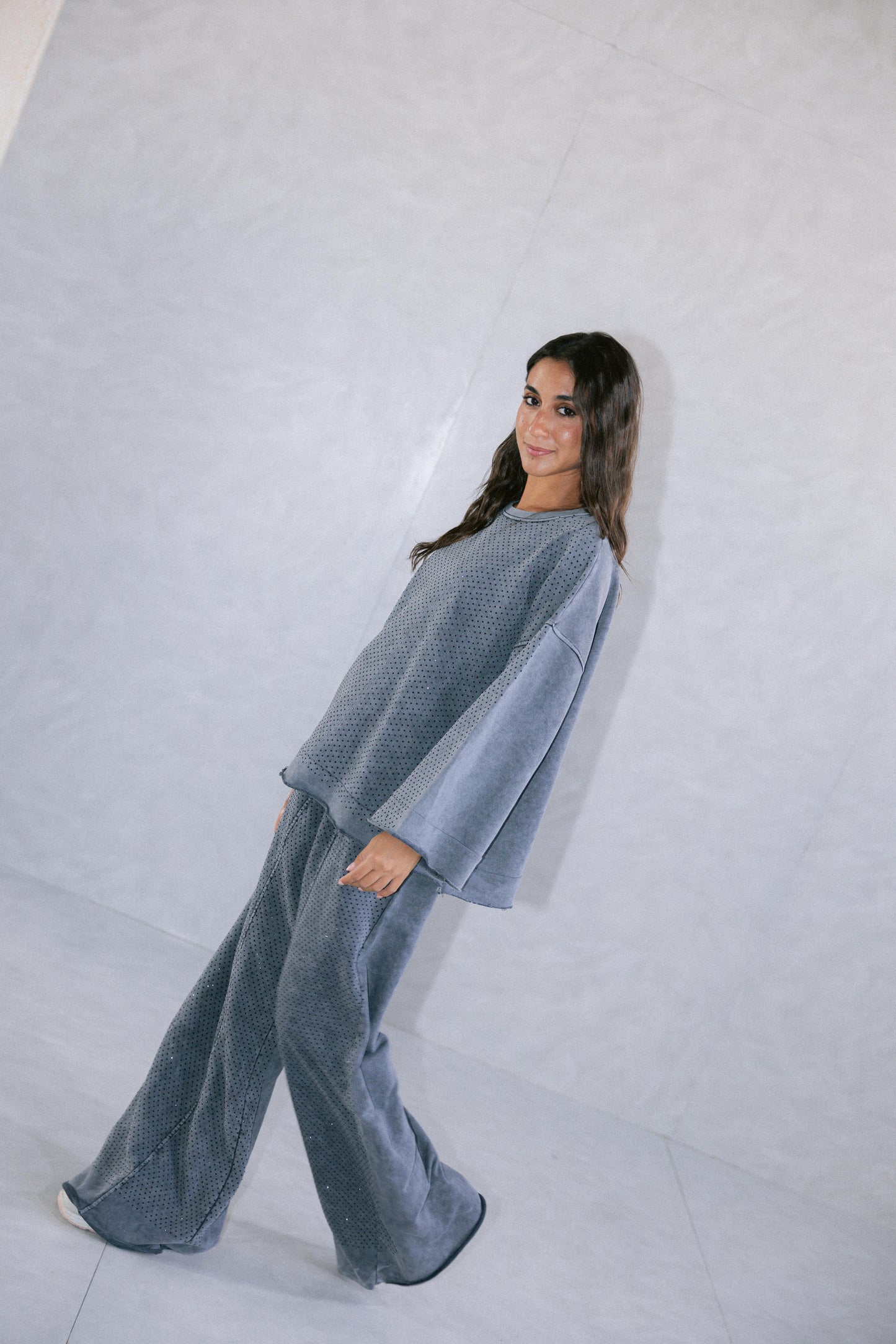 Relaxed Studded Set - Grey