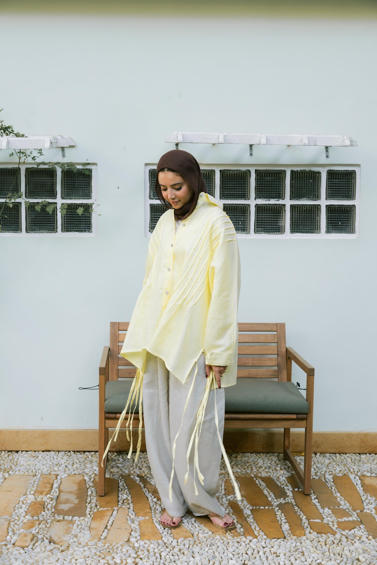 Summer Fringes Linen Shirt - Butter Yellow