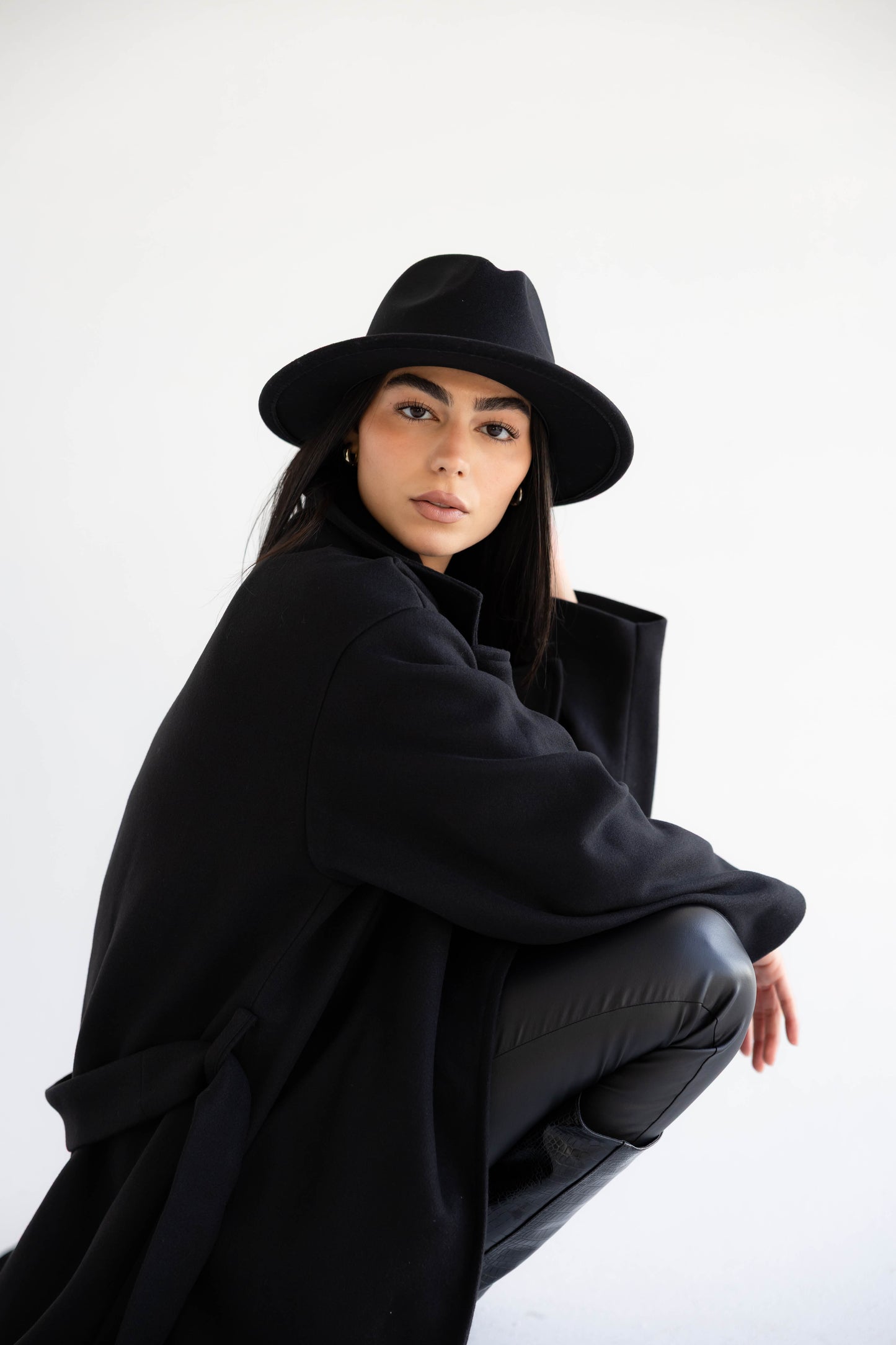 Snow Grace Coat In Black