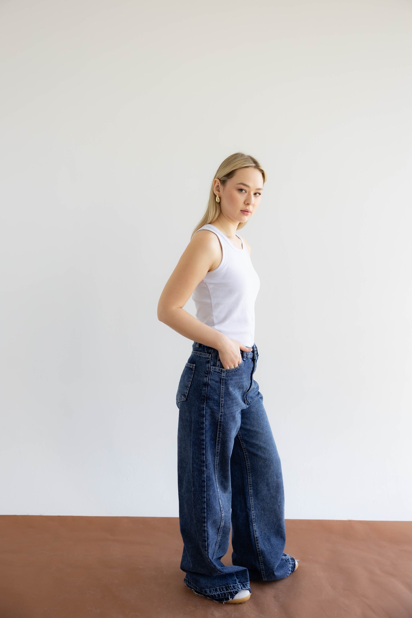Signature Denim Pants In Blue