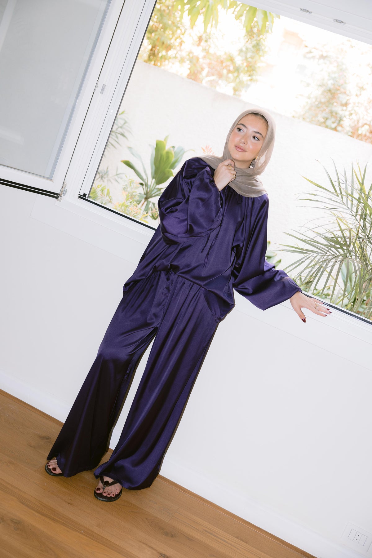 Satin Affair Set - Purple