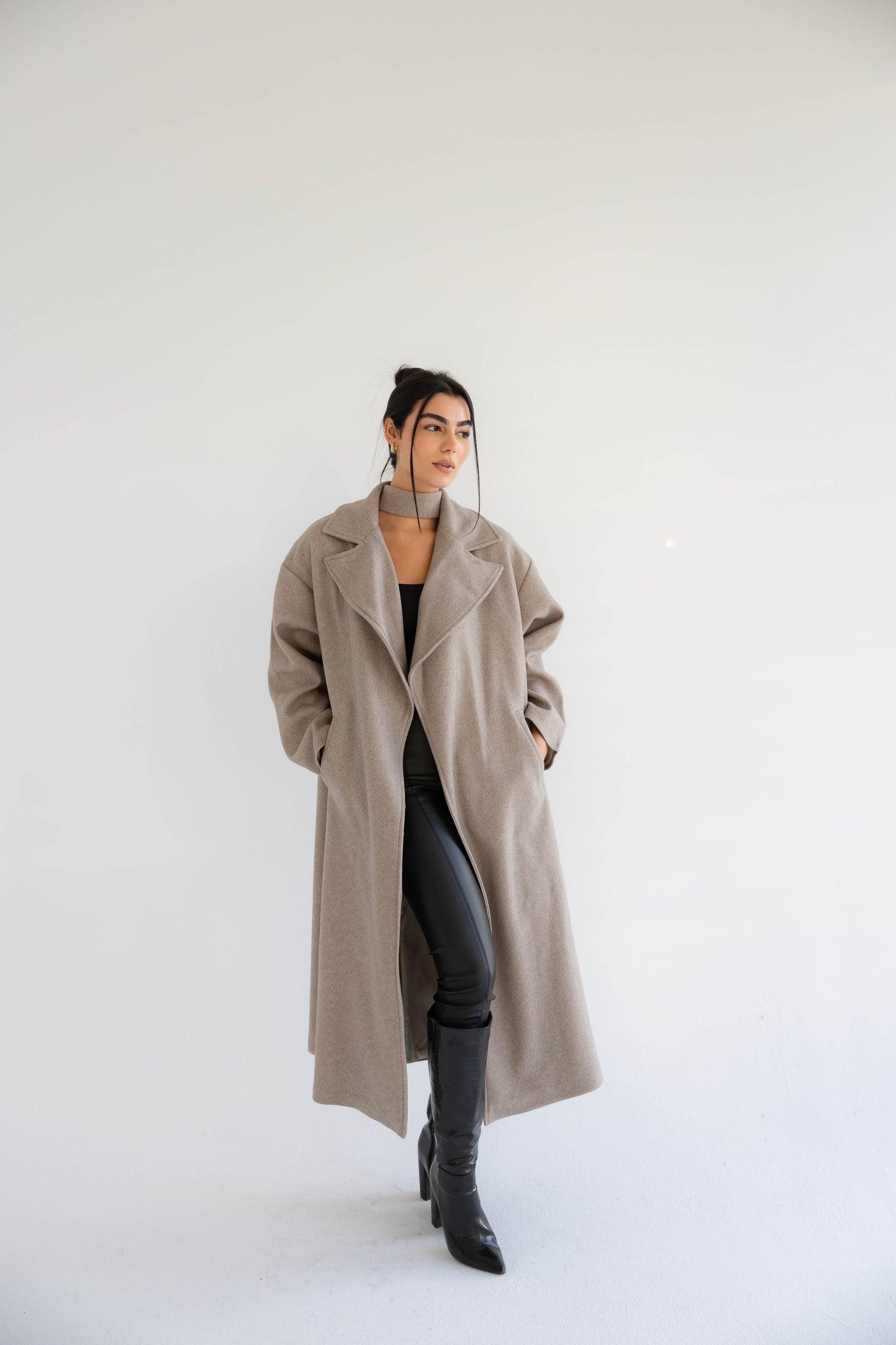 Snow Grace Coat In Griege