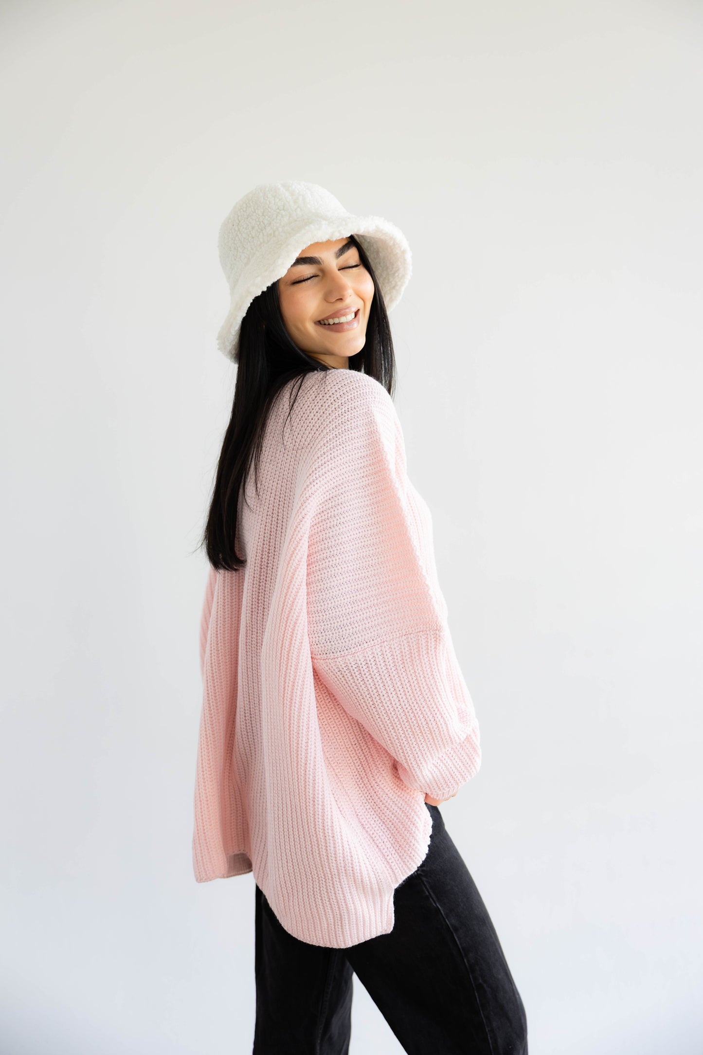Bubblegum Knit Pullover In Peony