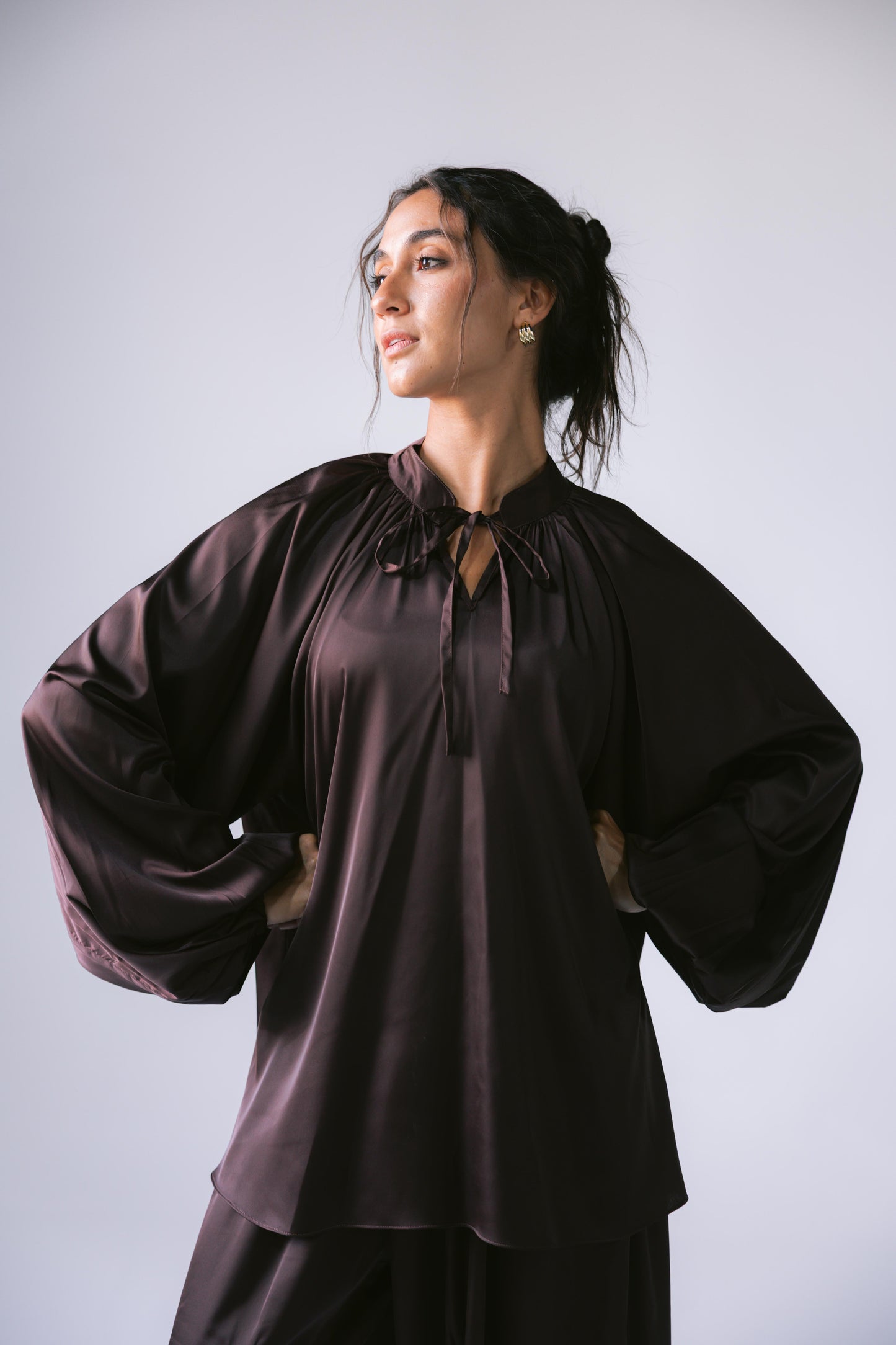 Satin Affair Set - Brown