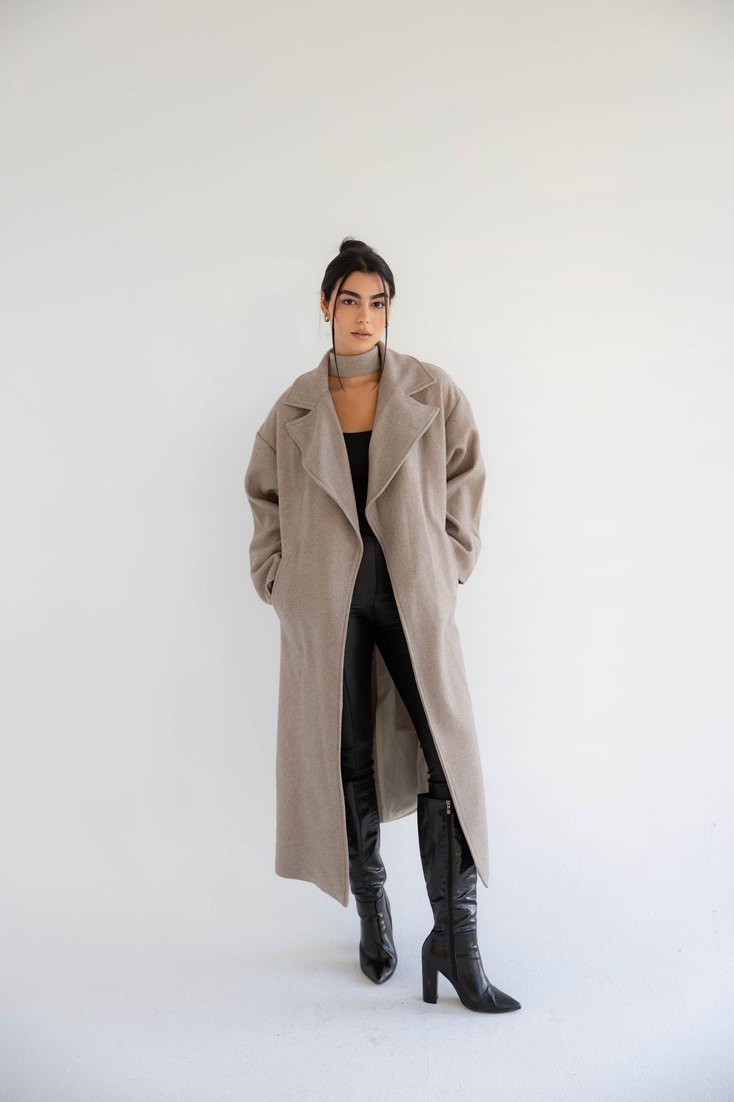 Snow Grace Coat In Griege