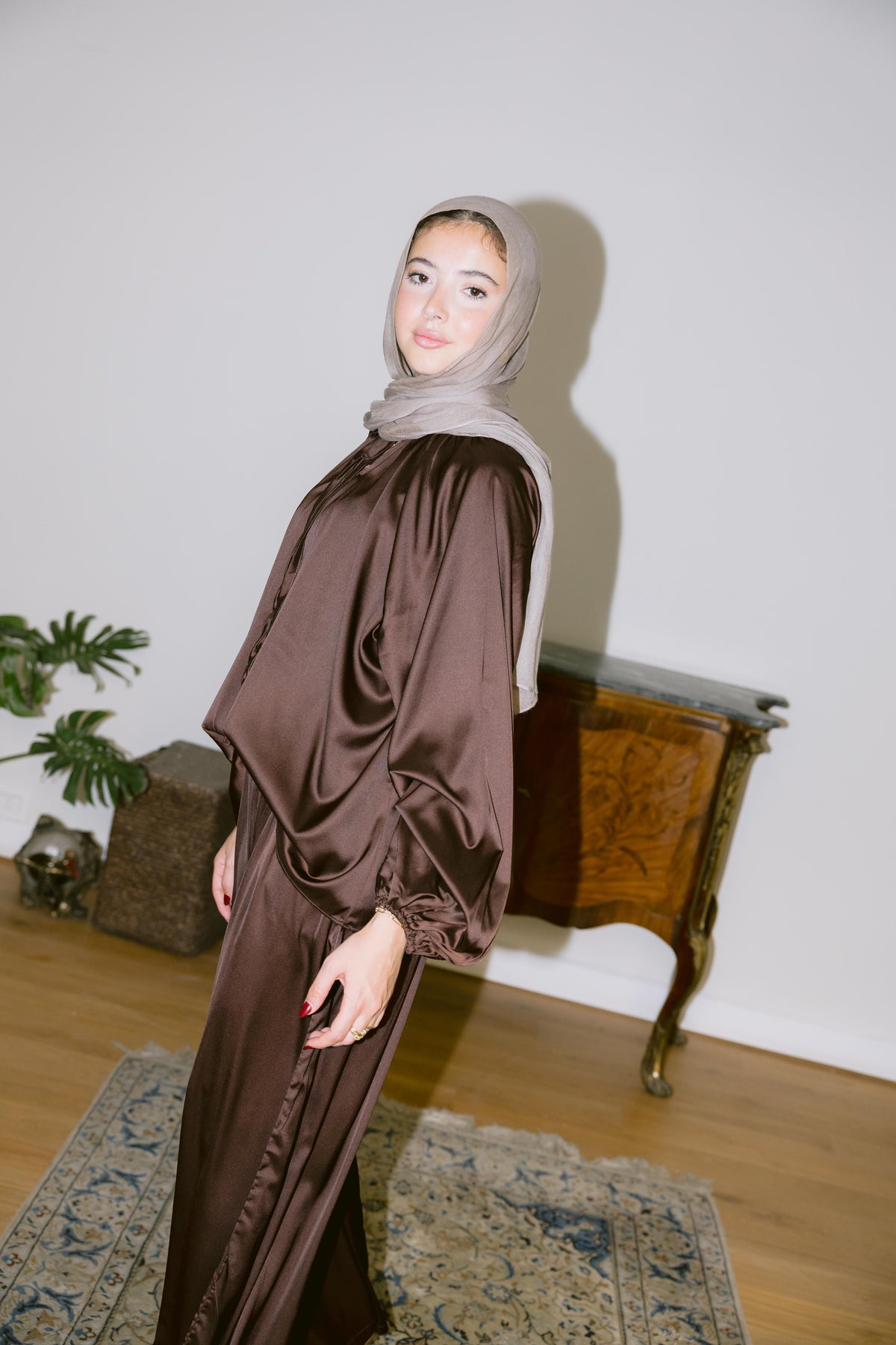Satin Affair Set - Brown