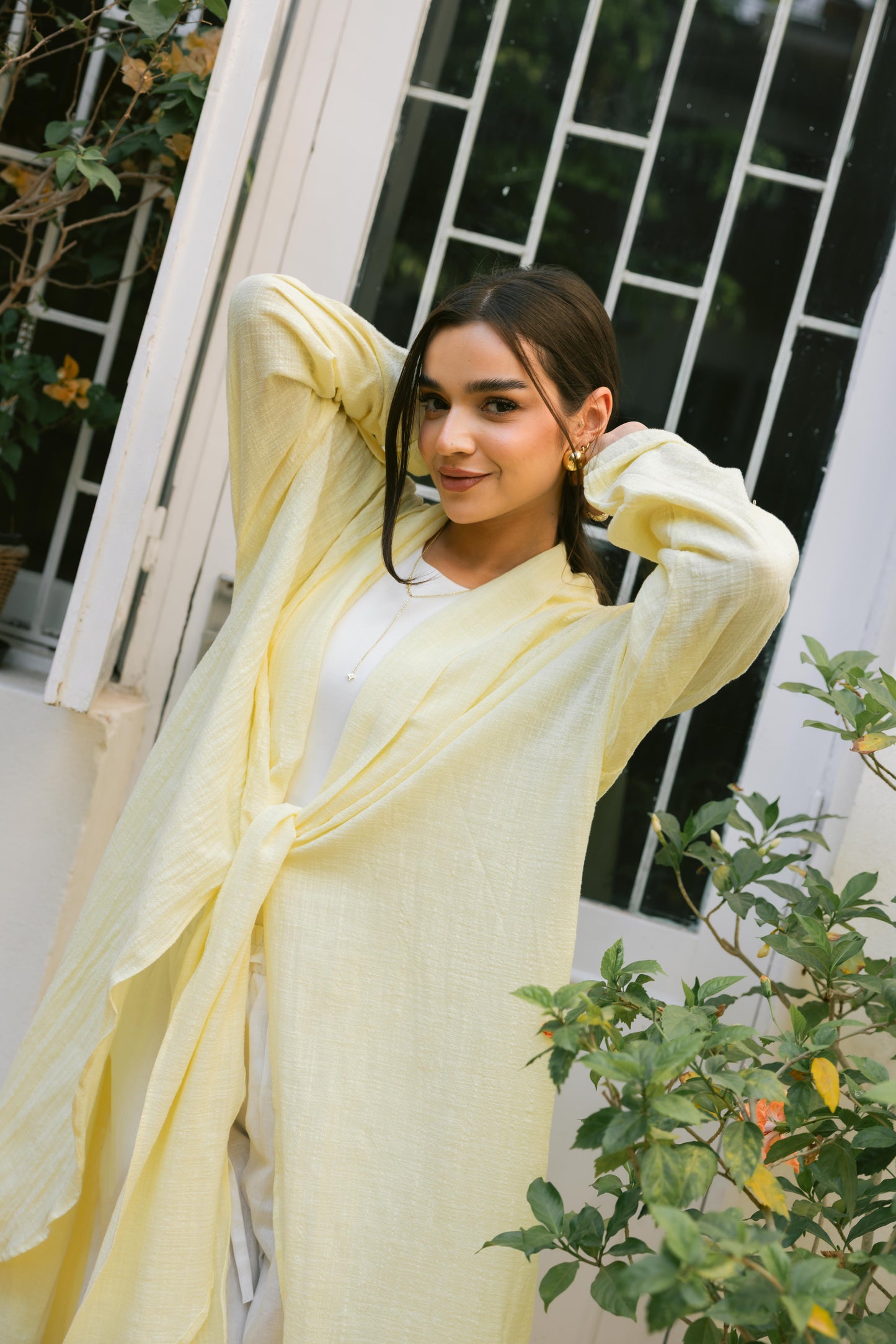 Sunset Flow Cardigan - Pastel Yellow