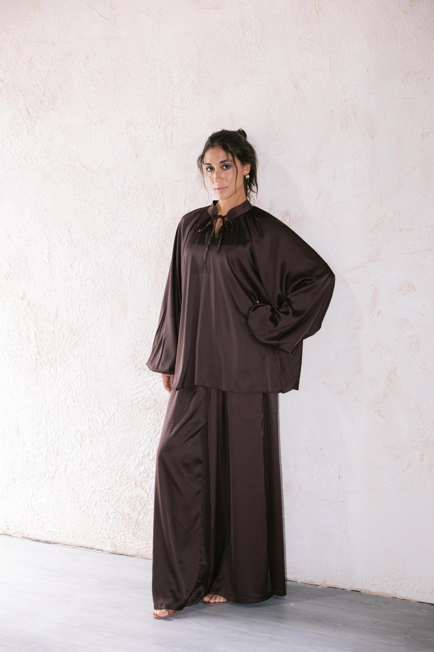 Satin Affair Set - Brown