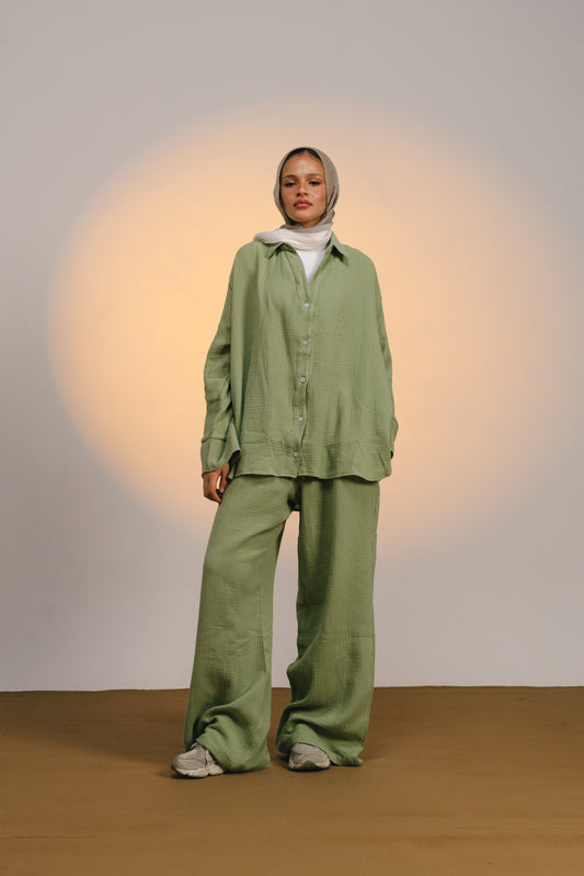 The breezy set in Matcha whip