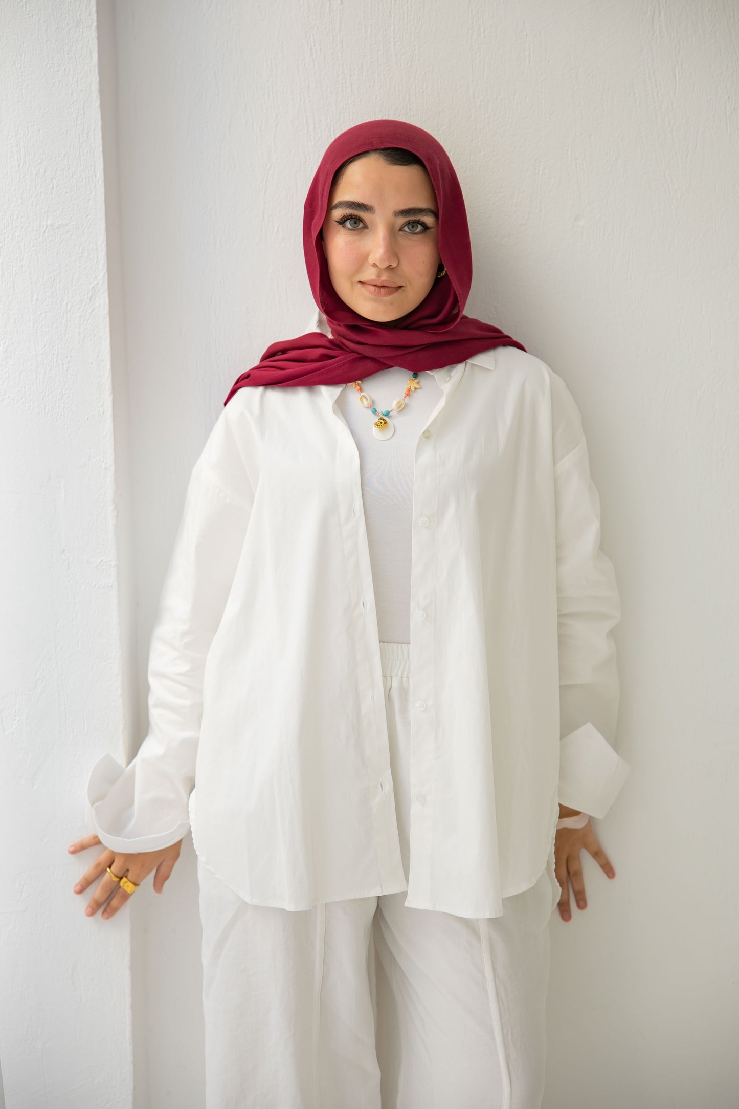 Whisper shirt in white [ Non-Transparent ]