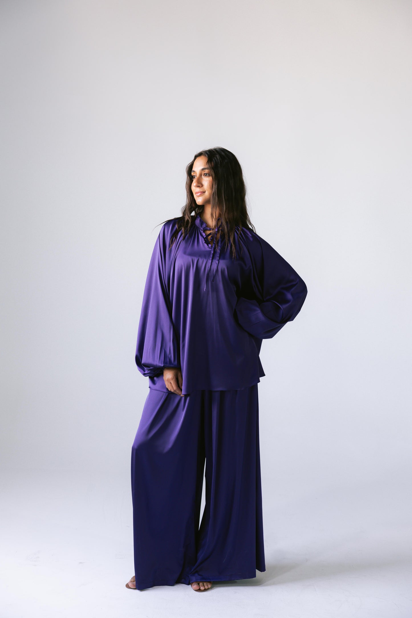 Satin Affair Set - Purple