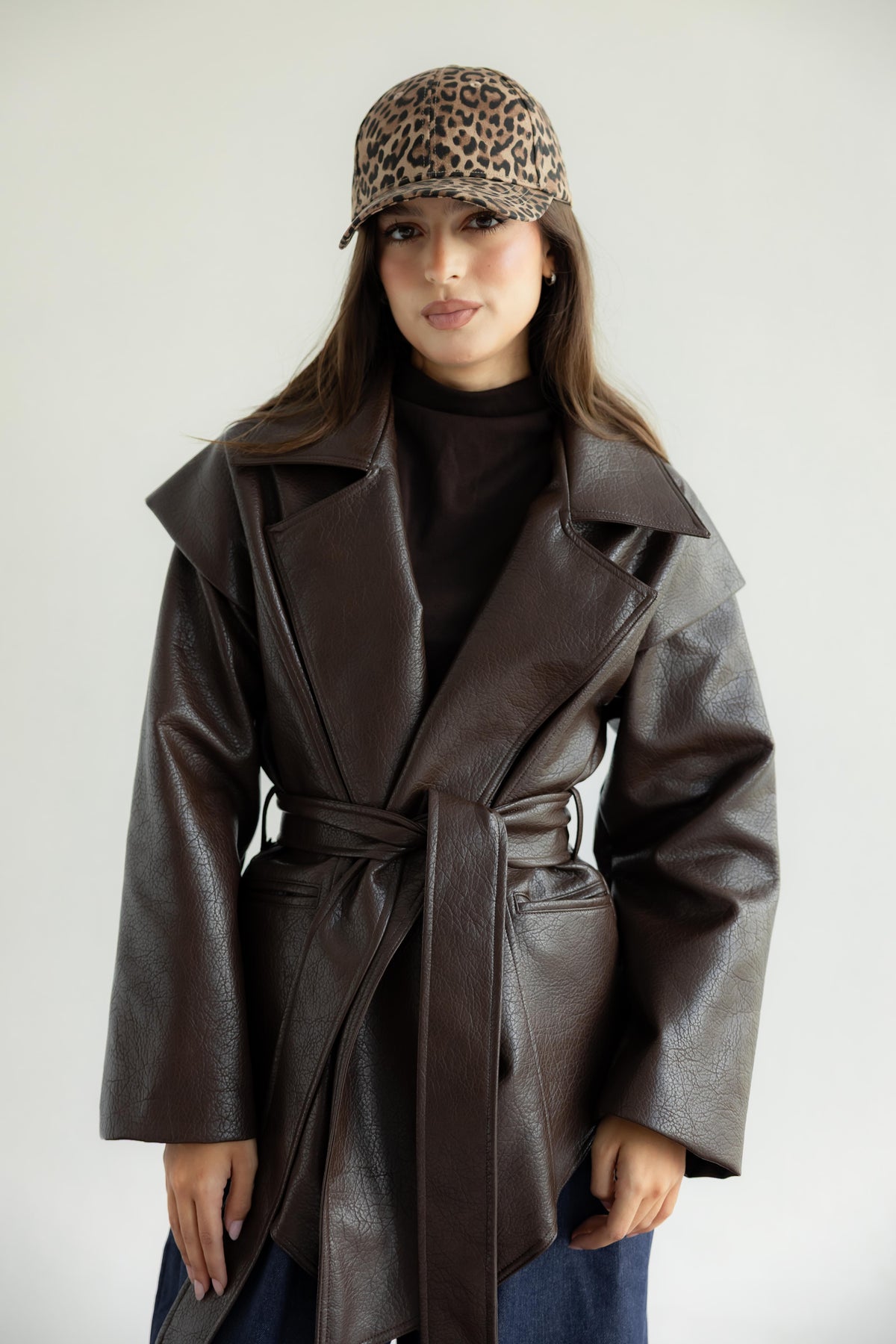 She Is The Luckiest Leather Jacket - Burnet Brown