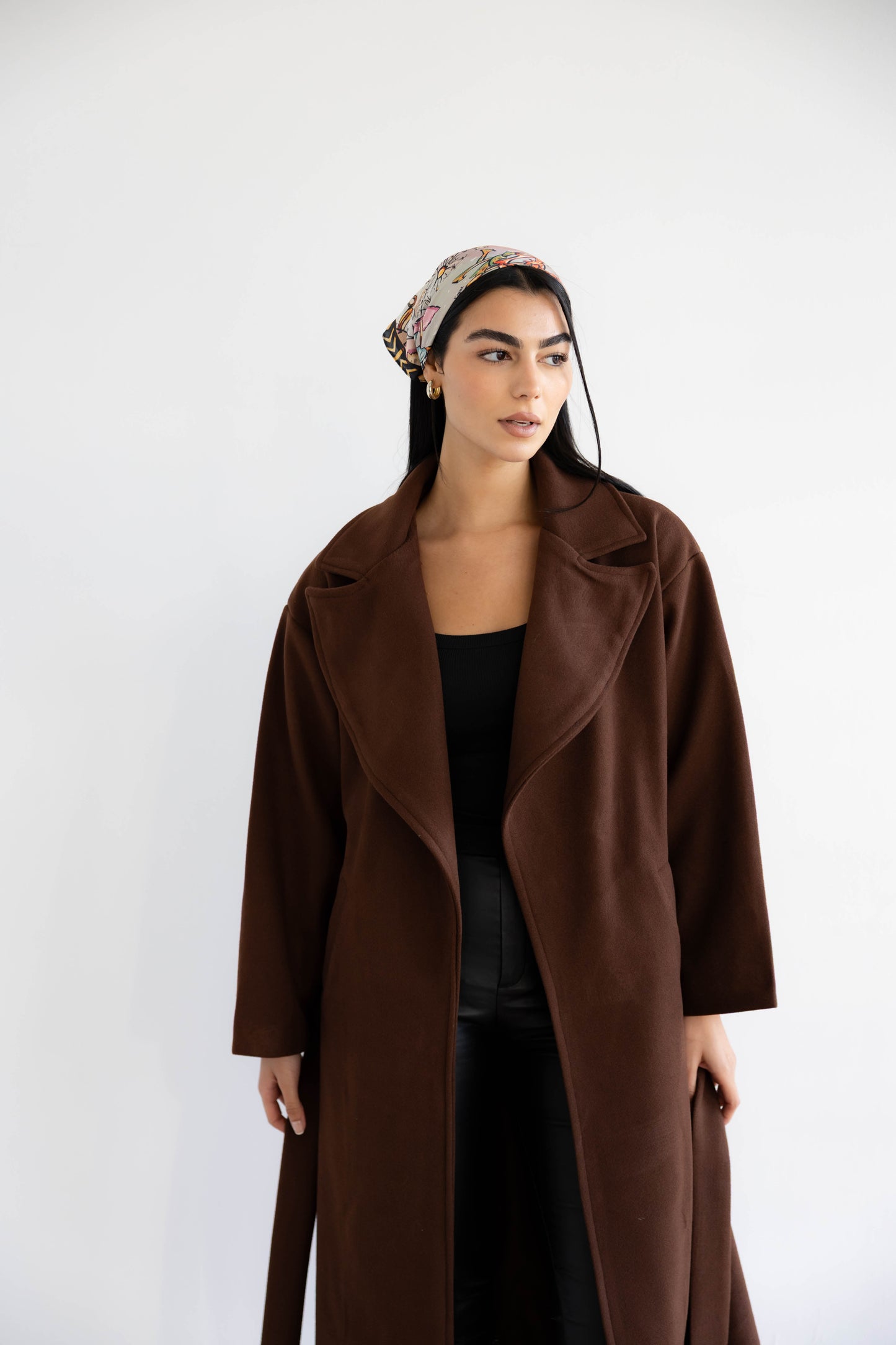 Snow Grace Coat In Toffee