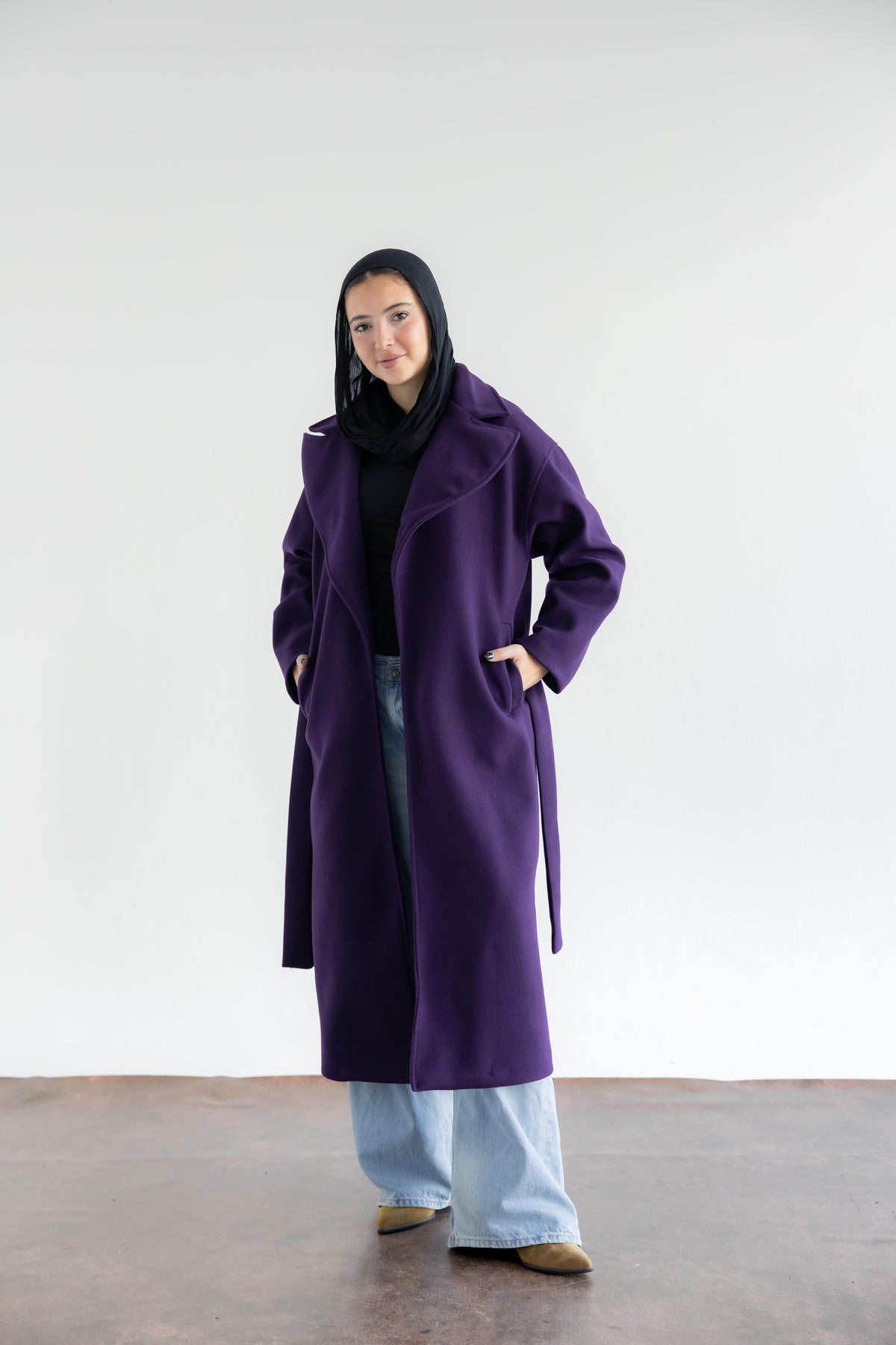 Snow Grace Coat - Deep Purple
