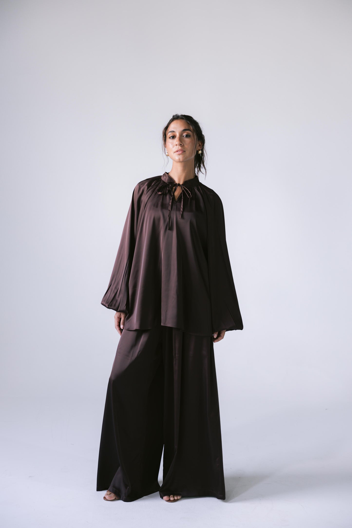 Satin Affair Set - Brown