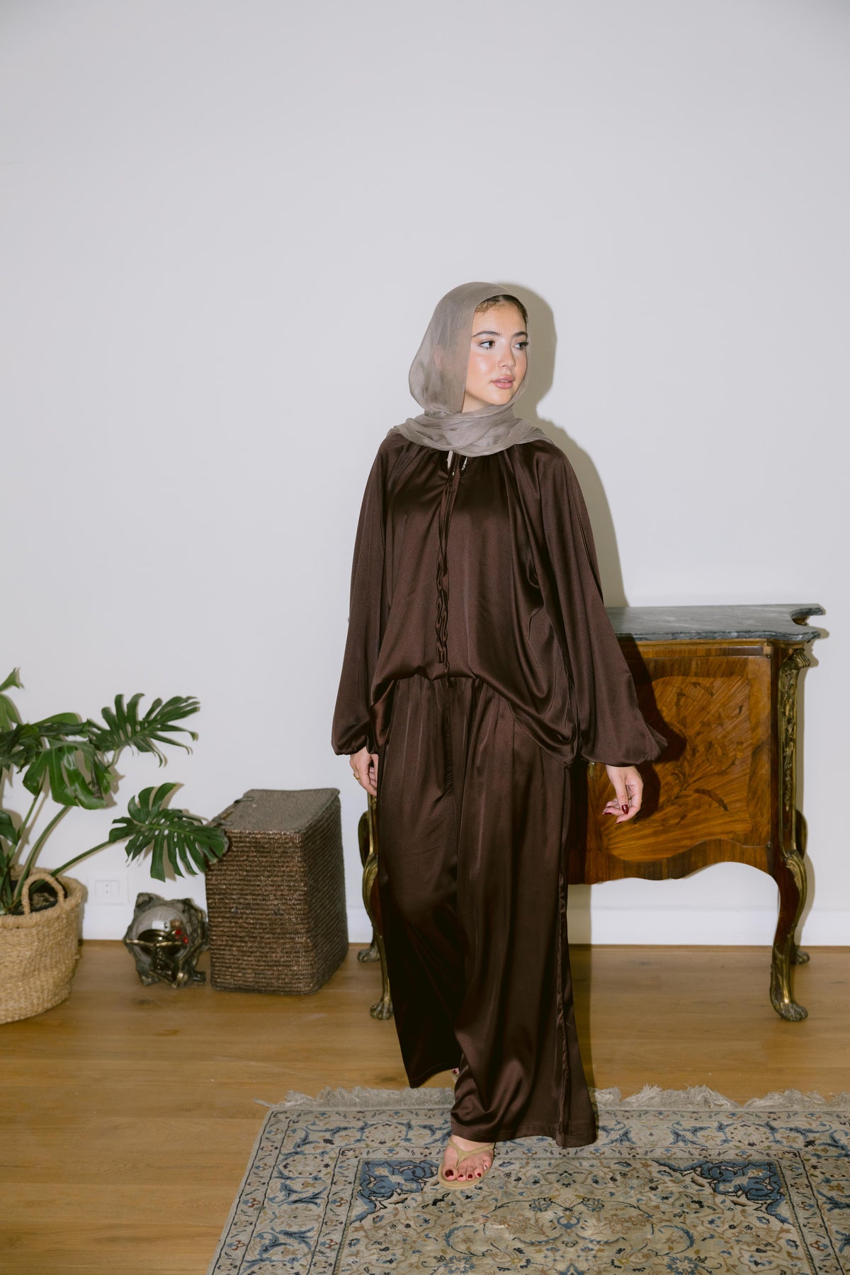 Satin Affair Set - Brown