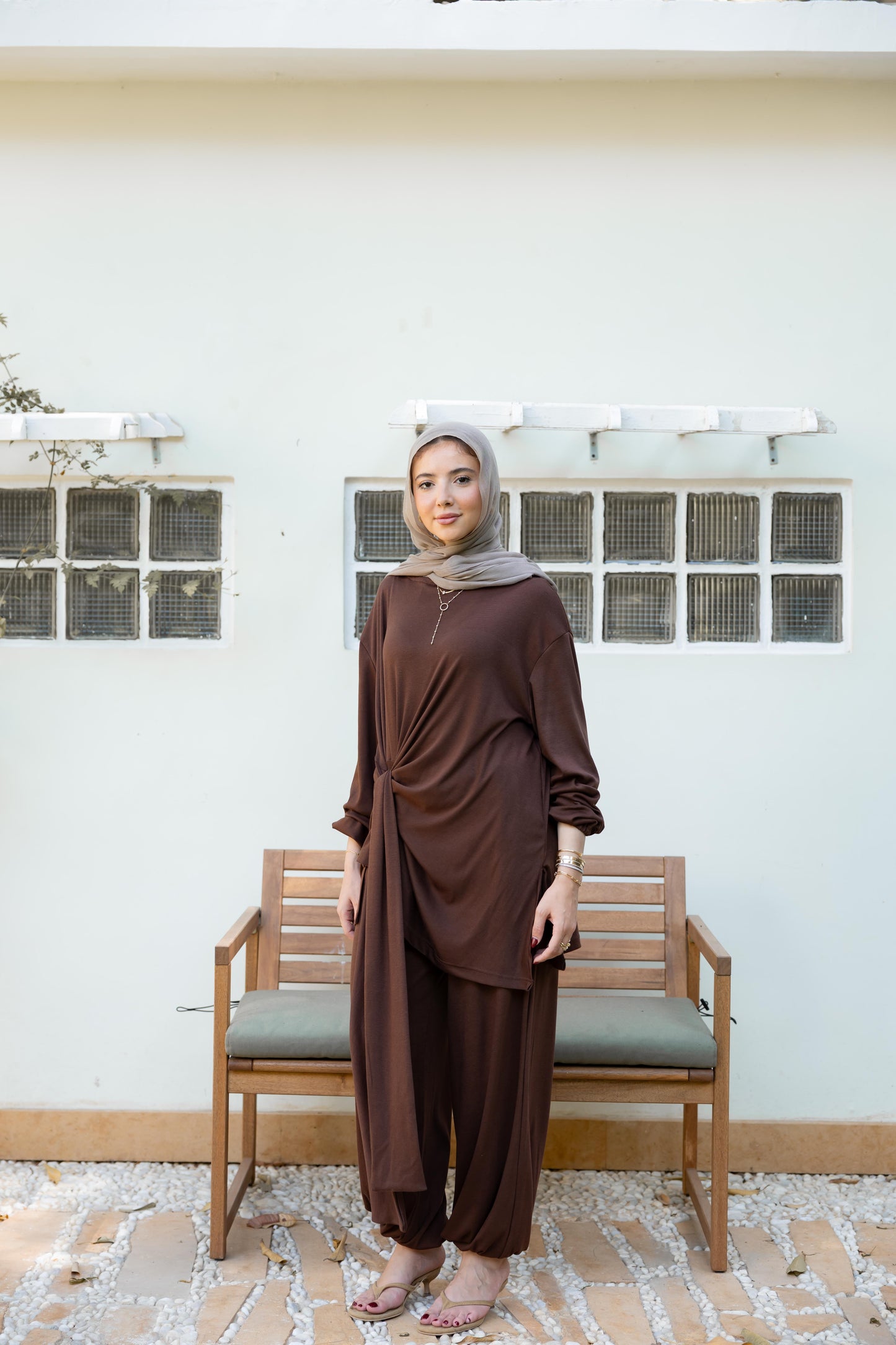 The Side Knot Set - Brown
