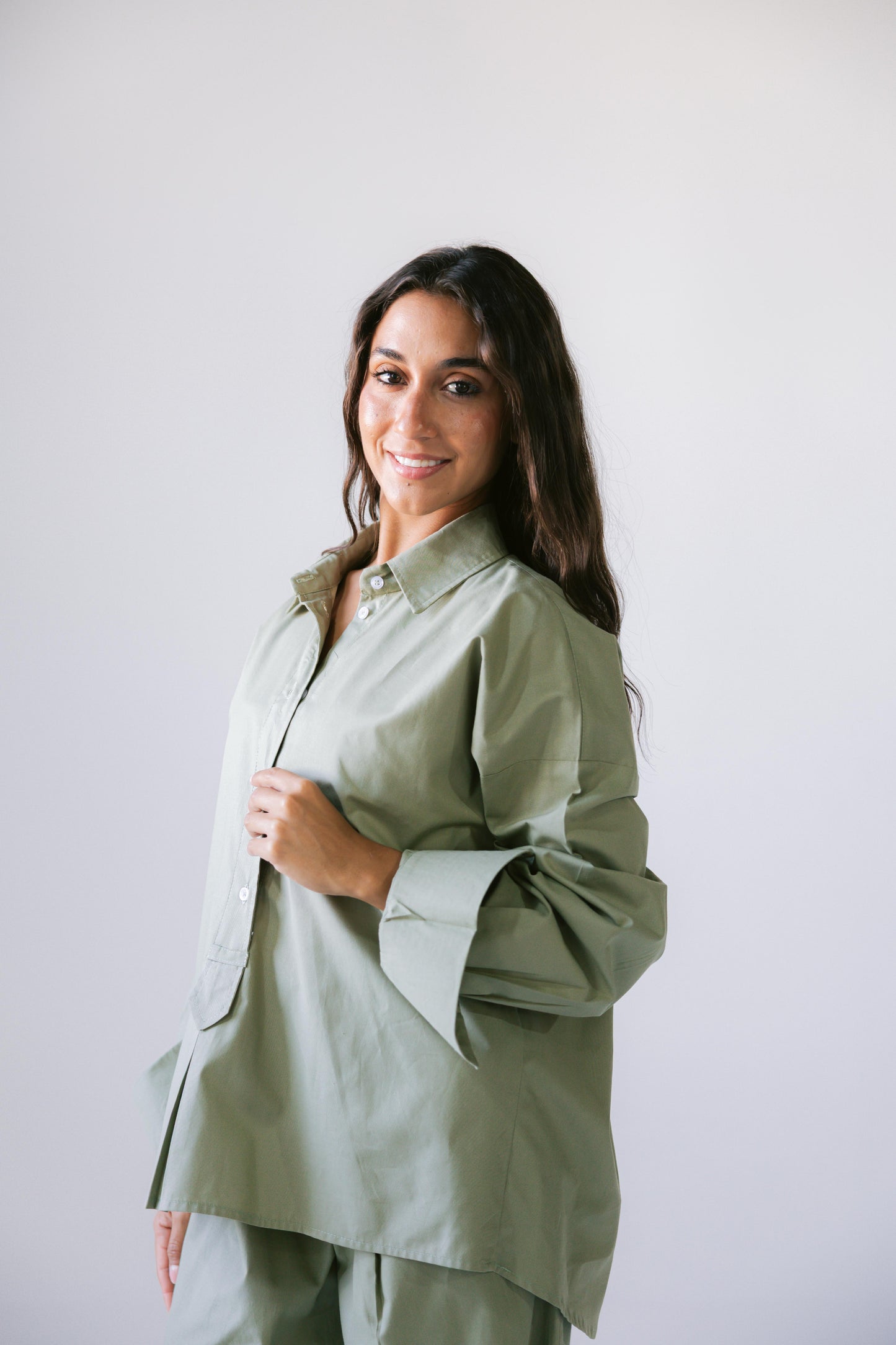By The Beach Poplin Set - Apple Green
