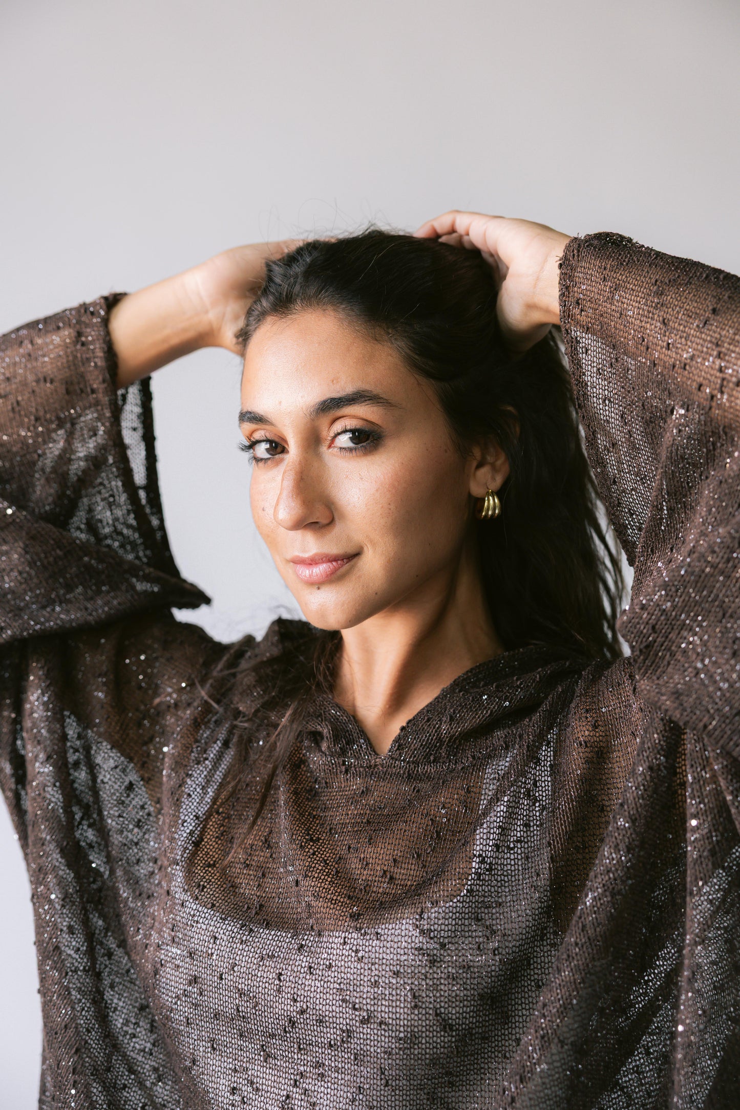 Midnight Crochet Top - Brown