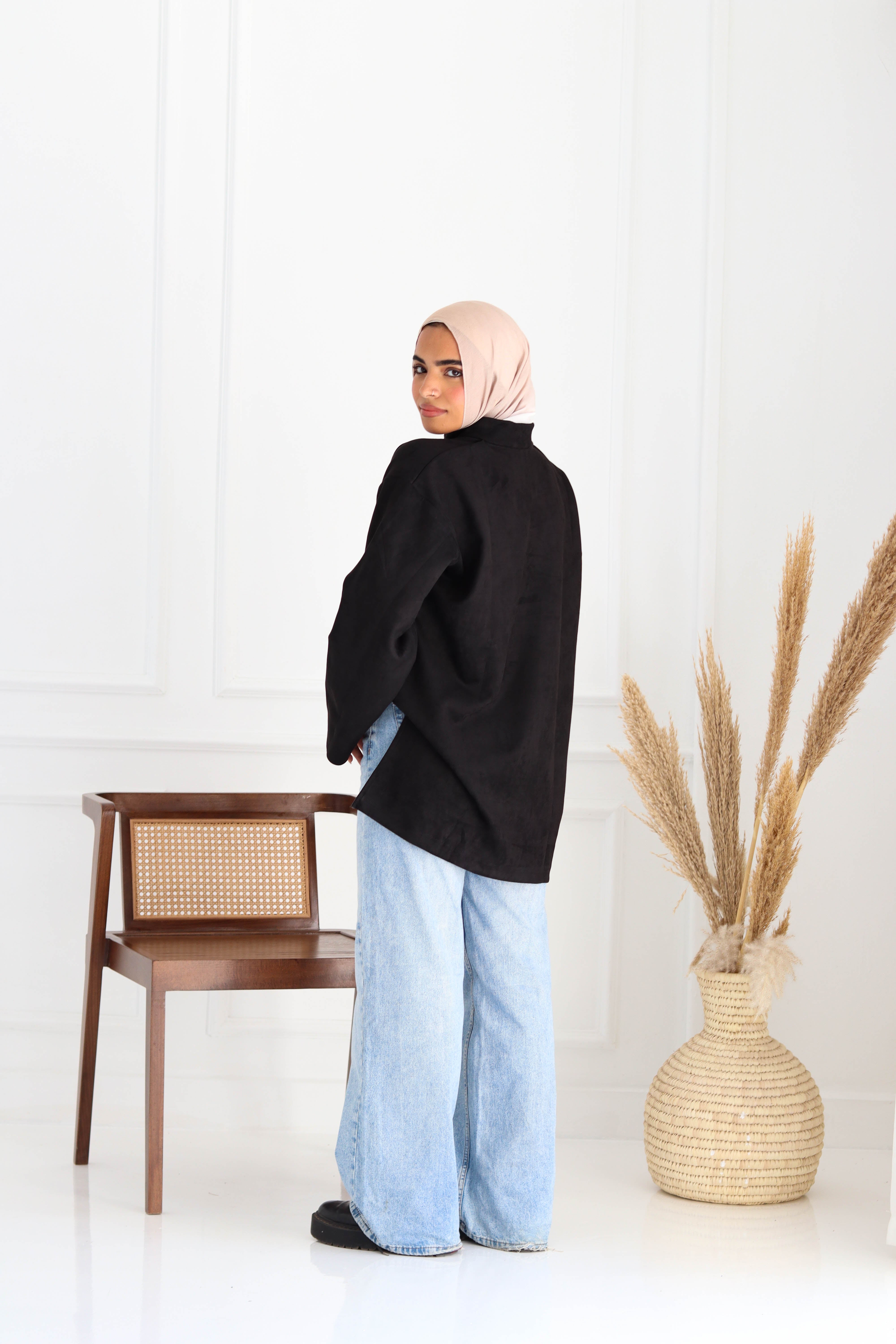 Suede Top - Black