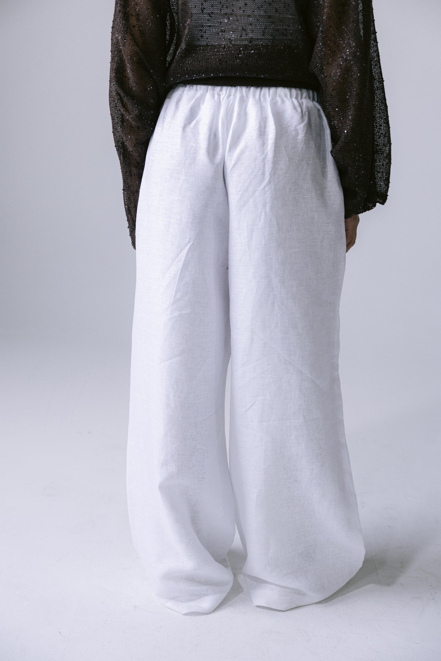 Pure Linen Pants - White