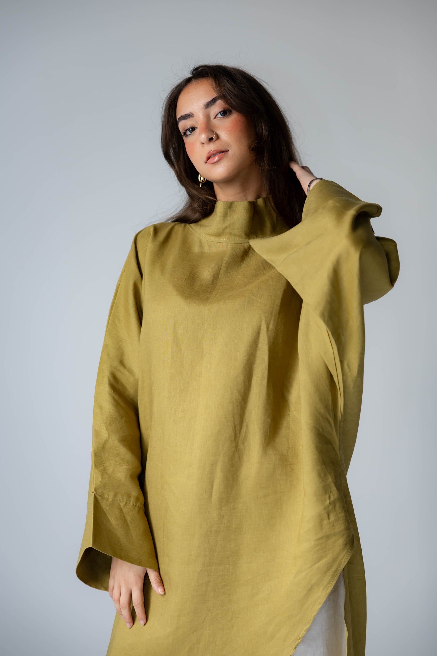Pure Linen Luxe drape - Honeydew