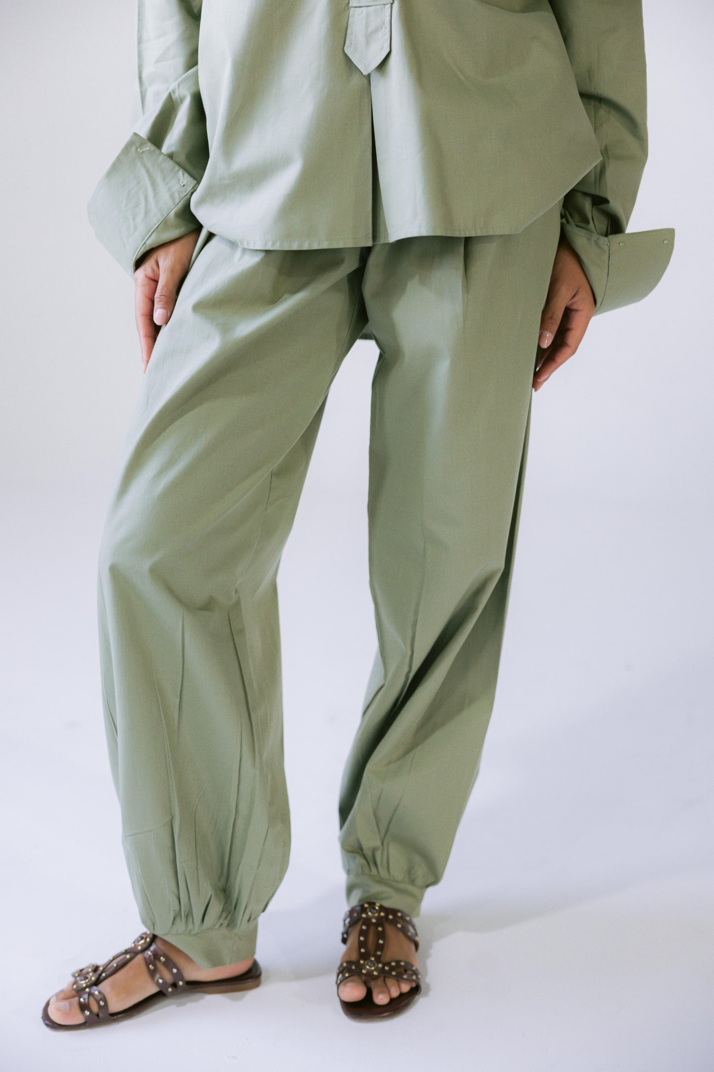 By The Beach Poplin Set - Apple Green