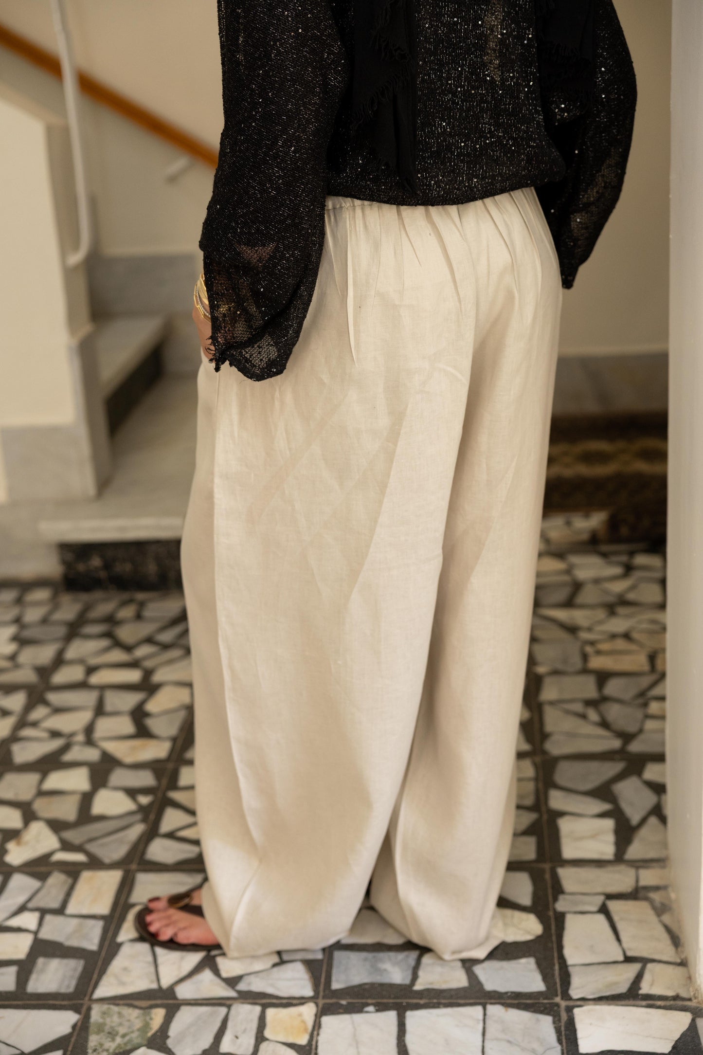Ballon Linen Pants - Biege