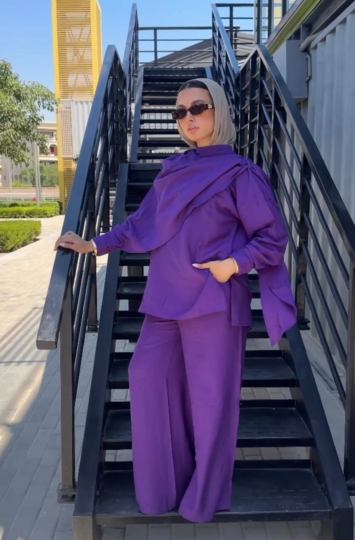 Dusk in linen set "Purple"